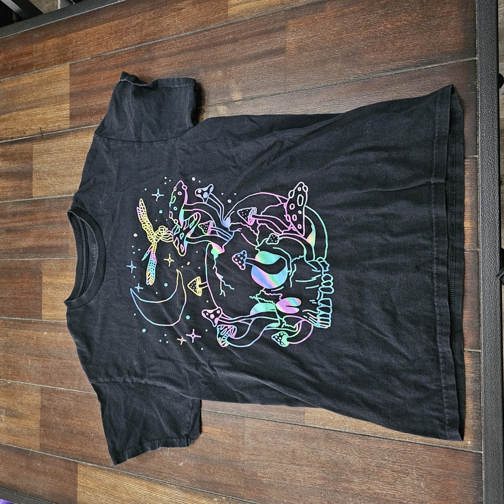 Kids Black Graphic T-Shirt